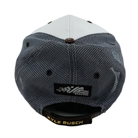 Kyle Busch #18 M&M's Joe Gibbs Racing NASCAR Adjustable Trucker Cap Hat - Picture 3 of 11